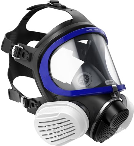 Dräger X-plore 5500 Atemschutzmaske mit P3 R Filtern – Vollgesichtsmaske für das Handwerk, zuverlässiger Schutz gegen Feinstaub, Partikel & Schimmel