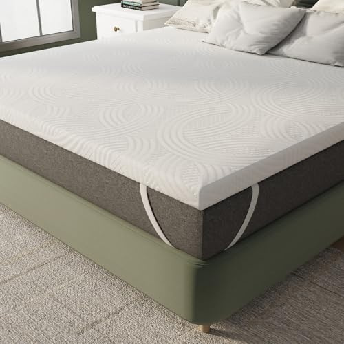 Novilla Matratzentopper 180x200 cm, 5 cm Höhe Kaltschaum H3 - Antirutsch, Waschbarer Matratzenauflage Bezug - Für Boxspringbett, Wohnwagen & Schlafsofa