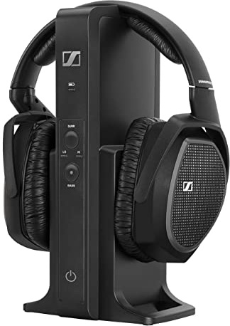 Sennheiser RS 175 RF Wireless Headphones, Kopfhörer für TV-Systeme mit Bass Boost und Surround-Sound-Modi, Kompakt und Ergonomisch, Kabelloses TV-Hören, Schwarz