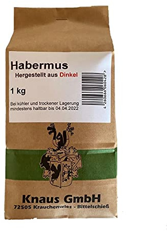 Habermus aus Dinkel 1 kg Musmehl Brenzmus Schwarzer Brei Getreidebrei