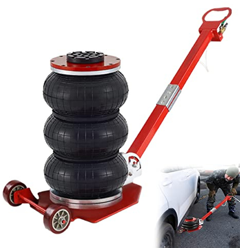 YRHome Pneumatischer Wagenheber 3T/6600Lbs Autoheber Hubhöhe 150-400mm Druckluft Wagenheber Luftkissenheber Schnelles Heben Luftheber Hebebühne Wagen-Heber Druck Luft für KFZ Rangierwagenheber