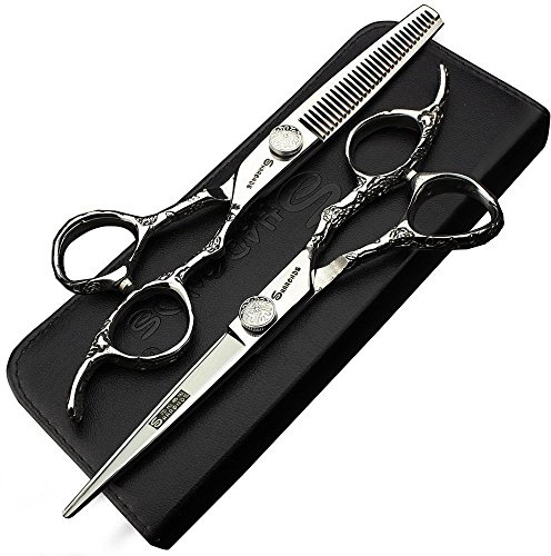 SHARONDS High Class Haarschere 6/7inch Professionelle Schere für Haar Verdünnung Set (6 Zoll 2PC)