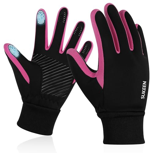 Handschuhe Kinder Softshell Winterhandschuhe Wasserdicht Warme Sporthandschuhe Kinder Reithandschuhe mit Anti-Rutsch Winddicht Fahrradhandschuhe Fleece Radhandschuhe Outdoor Sport für Jungen Mädchen