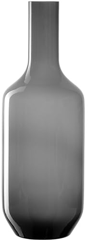 Leonardo Milano, Blumenvase aus grau gefärbtem Glas, handgefertigte Glasvase in modernem Design, Höhe: 50 cm, 041579