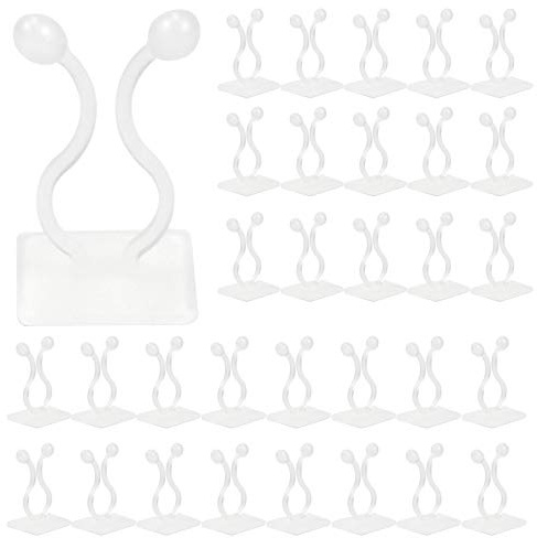 kissral Pflanzenclips Groß 50 Stück Wandbefestigung für Pflanzen, Kletterpflanze Befestigungsklammern für Pflanzen Sicherung Unterstützt (Weiß)