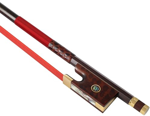 Geigenbogen aus Premium-Kohlefaser, leicht, langlebig und stilvoll, mit Schlangenholzfrosch und gefärbtem Rosshaar, bunter Carbonfaser-Violinenbogen – lebendiges Design mit Hochleistungsmaterialien