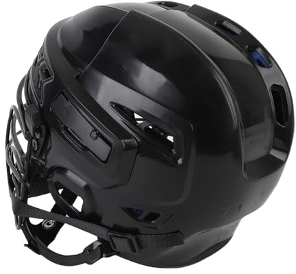 Fabater Eishockey-Helm, Verstellbare Kinnriemen, Belüftung, Eva-Schaumpolsterung, Ergonomisches und Leichtes Design, Hockey-Helm für Erwachsene, Jugend-Hockey- mit Käfig für Jugendliche, Erwachsene,