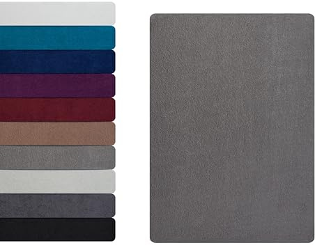 Hometex Premium Textiles Frottee Spannbettlaken Spannbetttuch 140-160 x 200 cm, Bettlaken 80% Baumwolle - 20% Polyester, Kuschelig Weich und Warm, Matratzen bis 23-25 cm, Oeko-TEX Made IN Green, Grau