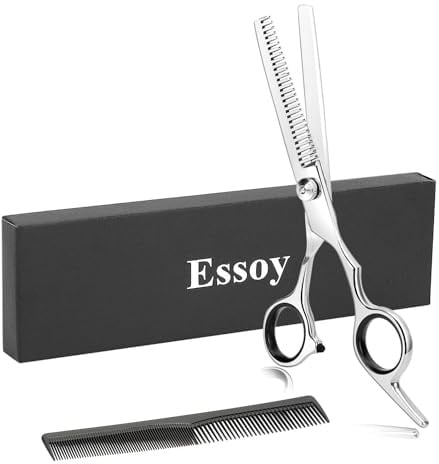 ESSOY Profi Effilierschere Haarschere (6,7 Zoll),Edelstahl-Haarschnittschere für den Salon zu Hause,Friseurfriseurschere für Frauen,Männer,Kinder