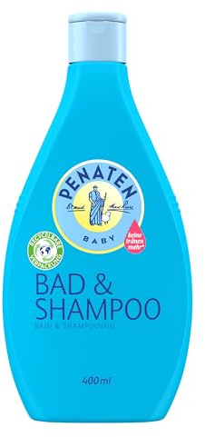 Penaten Baby Badezusatz und Shampoo 2in1 Waschgel für Haut Haar 400ml, Blau, 400 ml