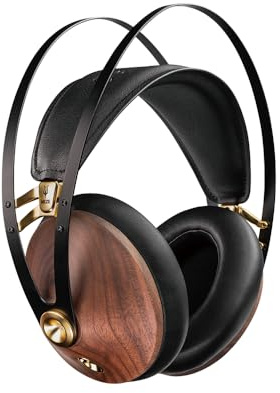MEZE AUDIO | 99 Classics Second Gen | Geschlossene Kopfhörer aus Holz für Audiophile | Gaming | Podcasts | Kabelgebundene Over-Ear-Kopfhörer mit 3,5-mm-auf-USB-C-Adapter und selbsteinstellendem