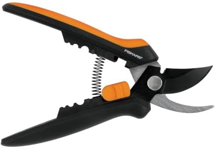 Fiskars Floristenschere SP14, Länge: 24 cm | Stahlklingen/Kunststoff Griff, Schwarz/Orange, Solid, 1051601
