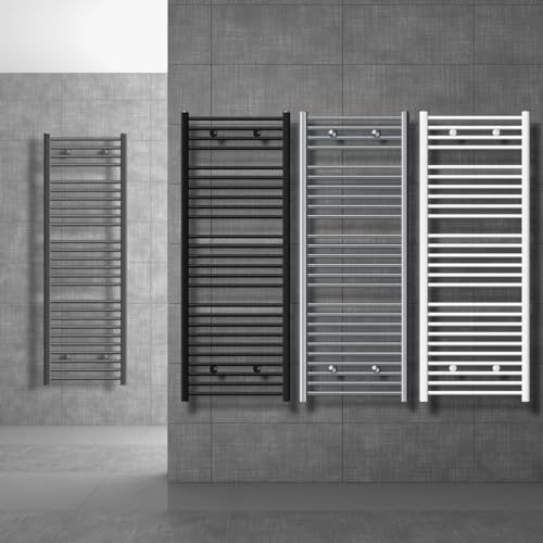 LuxeBath Badheizkörper Sahara 600x1500 mm, Weiß, gerade mit Seitenanschluss, Designheizkörper Handtuchwärmer Handtuchtrockner Handtuchheizkörper Handtuchheizung Handtuchheizer Badezimmer Heizung
