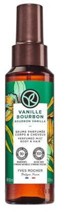 Yves Rocher - BRUME PARFUMEE Parfümiertes Duftspray - Körper & Haarspray - Tägliche Erfrischung - Natürliche Inhaltsstoffe - Mit Duft von Bourbon Vanille - Vegan und hautfreundlich - 100 ml