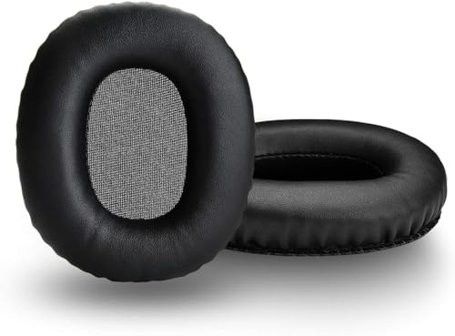 Yizhet Ersatz-Ohrpolster für Marshall Monitor Kopfhörer, Schwarz | Kompatibel mit Marshall Monitor, 1 Paar, Memory Foam, PU Leder