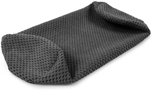 Amilian Nackenrollenbezug 15x40 cm - Ersatzbezug für Nackenrolle, Kissenrolle, Bettrolle - waschbarer Nackenrollen Bezug mit Reißverschluss, weich, dekorativ für Sofa, Bett, Reise - Nebelklang