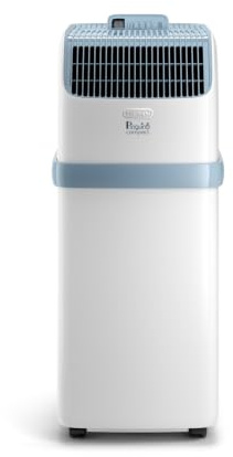 De'Longhi Pinguino Compact ES72 young, Mobiles Klimagerät, 8.300 BTU/h, für Räume bis zu 60m3, Entfeuchtungsfunktion, 24-Stunden-Timer, Energieeffizienzklasse A, Weiß