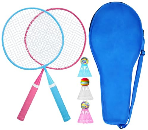 KH Federball Set Badminton Schläger Set of 2 oder 4 für Erwachsene Kinder | Mit Schläger, Federbälle und Tragetasche, perfekt für Freizeitsport für jedes Alter im Haus, im Garten und im Hinterhof