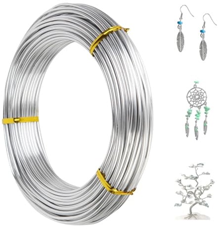 Basteldraht 3mm x 15m Schmuckdraht | Draht zum Basteln Aluminiumdraht Bindedraht Modellierdraht Draht Rostfrei für Bastelarbeiten und Schmuckherstellung