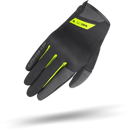 SHIMA ONE EVO Motorrad Handschuhe Kinder Kurze Sommer Motorradhandschuhe Schutz Schutzkleidung Stadt Motorcycle Belüftet Verstärkt Leicht Motorbike Sommerhandschuh (Kindern, Fluo, L)