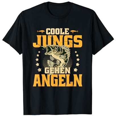 Coole Jungs gehen Angeln Hechtangler Sportfischer Angler T-Shirt