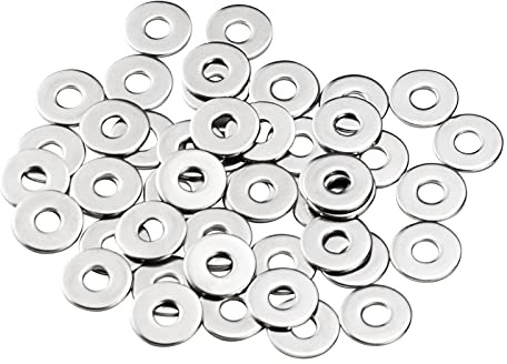 Unterlegscheiben M6 Große, MeHurr 50 Stück Beilagscheiben Edelstahl A2 V2A 304, Karosseriescheiben DIN9021 / ISO7093, Unterlegscheibe M6 x 18mm, Metallscheiben für Schrauben & Muttern & Gewindestange