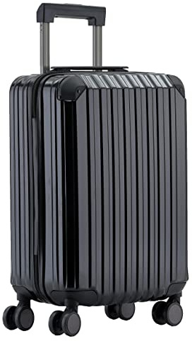 Münicase M816 TSA-Schloß Koffer Reisekoffer Trolley Kofferset Hardschale Boardcase Handgepäck (Black, Kleiner Koffer)