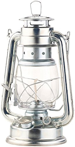 Lunartec Petroleumlampen: Nostalgische Petroleum-Sturmlaterne mit Glaskolben, verzinkt, 24 cm (Petroleumlampe Sturmlaterne, Petroleumlampe Glas, Fackel)