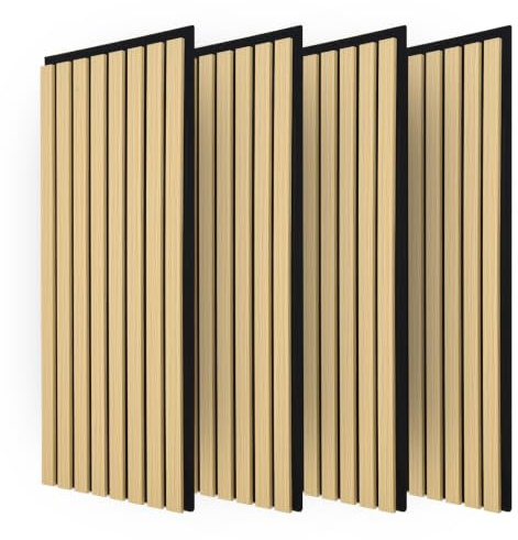 Art3d 20 Stück Akustikpaneele Eiche 3D Wandpaneele 60x30cm | Schalldämmend & Schallabsorber Holzfurnier mit Filzrückseite Für Büro, Studio, Wohnzimmer, Homeoffice & Küche Wanddeko 3,6㎡