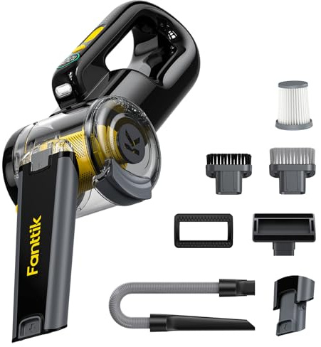 Fanttik Fold V10 APEX Pivot Akku-Handstaubsauger, 17.000 Pa Saugkraft, Smartes LED-Display, Auto Staubsauger für Auto & Haushalt, Ausgestattet mit Flex-Schlauch, Tierhaarbürste und weiterem Zubehör