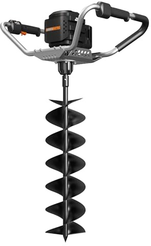 WORX Nitro WG865E.9 Akku-Erdbohrer 40V, Brushless Motor, 20 cm Bohrer, 2 Geschwindigkeiten & Rückwärtslauf (Anti-Kickback, leicht & ergonomisch), ohne Akku & Ladegerät