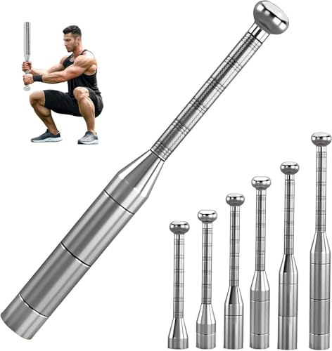 Motion Space Verstellbare Macebell Clubbell für Krafttraining, 6-in-1 Premium Steel Indian Club für Ganzkörper-, Muskel-, Schulter-, Griff- und Unterarm-Workouts bis hin zu Stretching