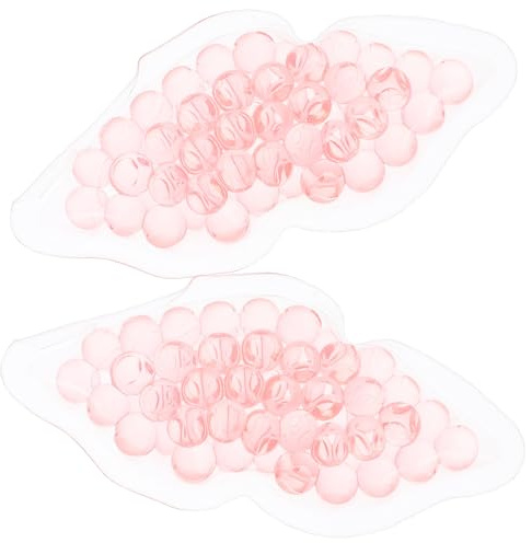 ASAKKURA 2 Stück Gel Lippenpads aus Sicherem Tpu Kühl und Wärmeaktiv Wiederverwendbar für Lippenpflege zu Hause und Büro