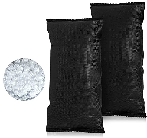 OMECO Entfeuchter Kissen 1000g Wiederverwendung Silica Gel Luftentfeuchter Granulat Pack,Gegen Feuchtigkeit und Nebel im Auto,Beseitigen Sie unangenehme Gerüche für Keller,Schränke,Auto 2x500g