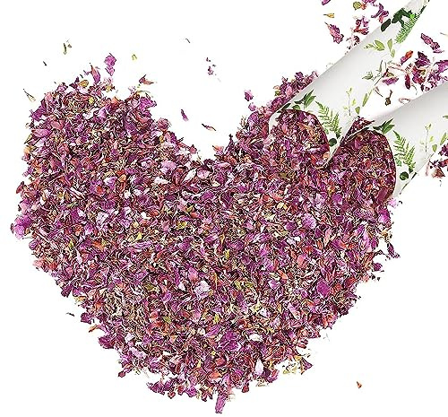 100 Gramm Blütenkonfetti Getrocknete Rosen Rosenblüten Getrocknet Rosenblätter Getrocknet Blütenblätter Hochzeit für Geburtstag Vorschlag Party Feiern Hochzeitsparty Dekoration