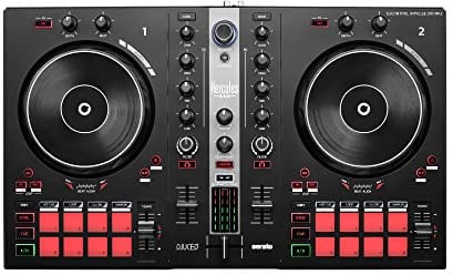 Hercules DJControl Inpulse 300 MK2 – USB-DJ-Controller – 2 Decks mit 16 Pads und eingebauter Soundkarte