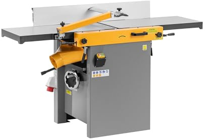 MSW Abricht- und Dickenhobel 4000 W 400 V 225 mm Höhe 410 mm Hobelbreite 45-90° einstellbare Metallführung 5500 U/min Vorschubgeschwindigkeit 7 m/min integrierter Absauganschluss Dickenhobelmaschine