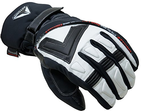 ATTONO Skihandschuhe V01 Ski Snowboard 3 in1 Leder Handschuhe mit Innenhandschuh
