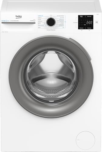 Beko Waschvollautomat BM3WFU4841W1, 8 kg, Frontlader, Restzeitanzeige, 1400 U/min, SteamCure Dampffunktion, allergikergeeignet, Weiß