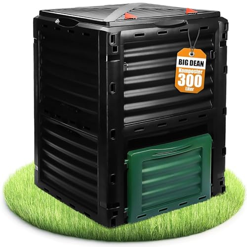 BigDean Komposter Garten 300 Liter – Schnellkomposter aus wetterfestem Kunststoff & Made in Europe