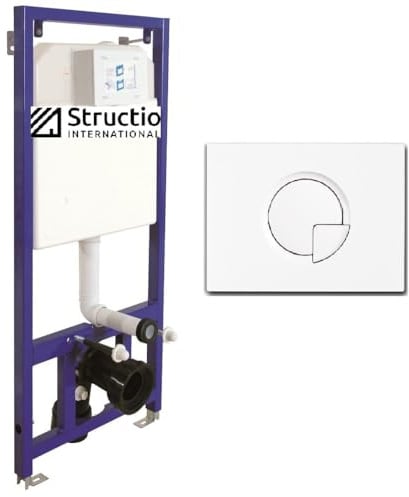 Vorwandelement Unterputz WC Unterputzspülkasten Spülkästen Wand WC SET WC Sitz Soft Close Vorwandspülkasten Montageelement Hängewand Element+Drückerplatte (Drückerplatte 1)