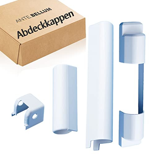 Ante Bellum PVC Fensterbandabdeckungen Set – Kunststoffkappen für PVC Fenster und Balkontüren, Aufsteck-Beschläge für Fensterbänder, Einfache Montage und Sauberes Erscheinungsbild (1 Sätze)