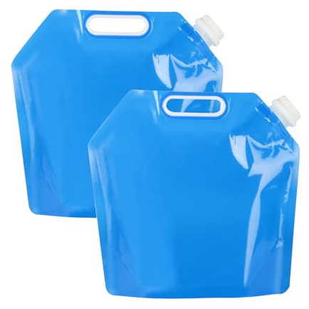 2 STK Wasserkanister 5L, Faltbarer Wasserkanister Faltbar, Camping Trinkwasserkanister, Faltkanister, Wasserbehälter Foldable Wassersack, Tragbarer Wasserbeutel für Outdoor Camping Wasser Kanister