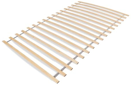 TiCAA Lattenrost Rollrost mit Federleisten Birke 120 x 200 cm