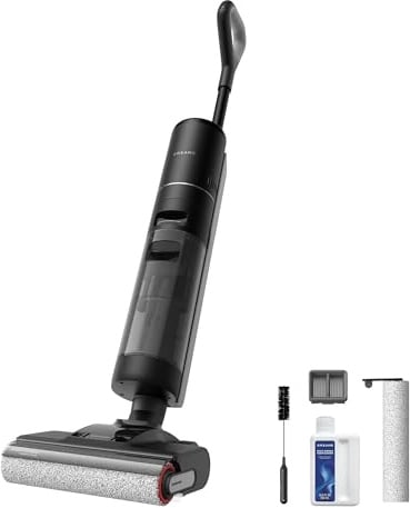DREAME H12 Pro Ultra Nass- und Trockensauger, Bürstenreinigung 60 °C, 30 Min Heißlufttrocknung, Selbstreinigung mit festem Schaber, 16.000Pa Saugkraft, Doppel-Kantenreinigung, intell. Erkenn. & Anpass