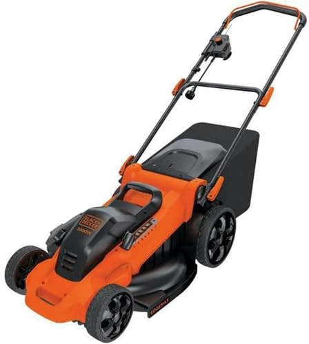 BLACK+DECKER 2000W 3-in-1 Elektro-Rasenmäher (48 cm Schnittbreite, 50 L Grasfangbehälter, 7-fache Schnitthöhenverstellung, ideal für große Rasenflächen) LM2000-QS