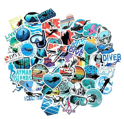 Scuba diving stickers tauchaufkleber asthetische aufklebe scrapbooking auto laptop Dekoration Tauchausrüstung Geschenke Meeresthema Handwerk Sticker-Sammlung