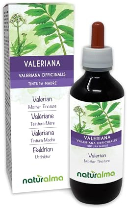 Baldrian (Valeriana officinalis) Wurzeln Alkoholfreier Urtinktur Naturalma - Flüssig-Extrakt Tropfen 200 ml - Nahrungsergänzungsmittel - Veganer