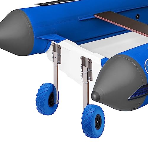LIAIZE Heckräder, Maximale Belastung 150kg, Klappbar Transporträder Slipräder Edelstahl Schlauchbooträder für Schlauchbooten und Anhängern