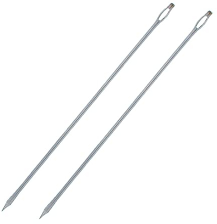 Westmark 2 Dressiernadeln mit großem Nadelöhr, Gerade, Länge je: 18 cm, Rostfreier Edelstahl, Silber, 126822E3